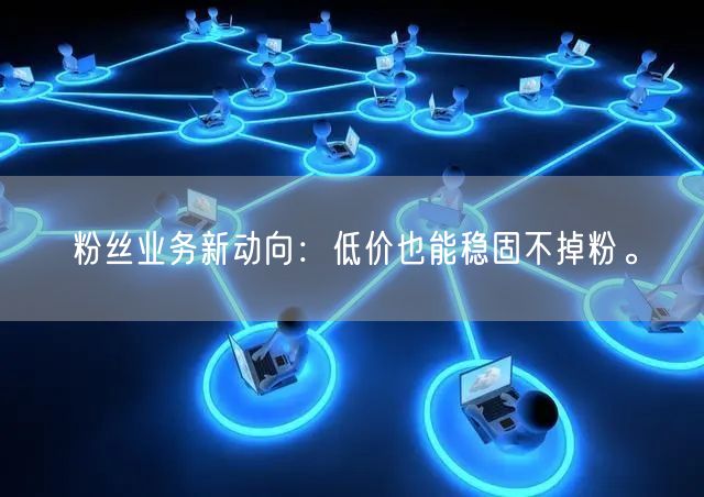 粉丝业务新动向：低价也能稳固不掉粉。