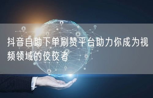 抖音自助下单刷赞平台助力你成为视频领域的佼佼者