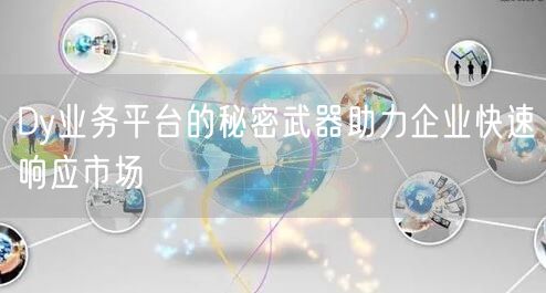 Dy业务平台的秘密武器助力企业快速响应市场