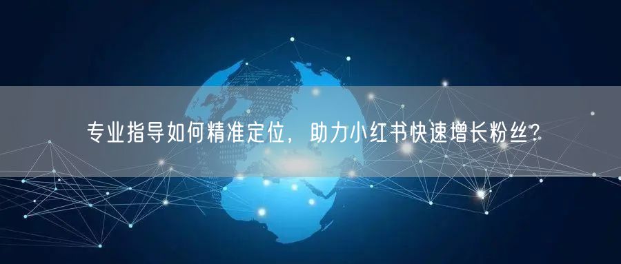 专业指导如何精准定位，助力小红书快速增长粉丝？
