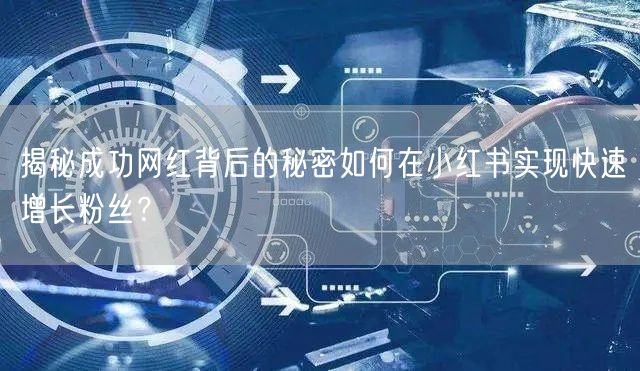 揭秘成功网红背后的秘密如何在小红书实现快速增长粉丝？