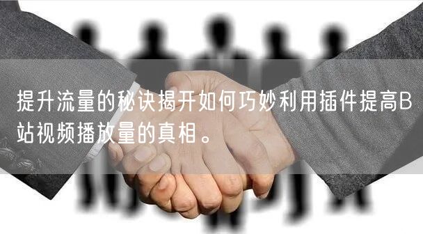 提升流量的秘诀揭开如何巧妙利用插件提高B站视频播放量的真相。