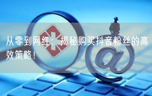 从零到网红：揭秘购买抖音粉丝的高效策略！
