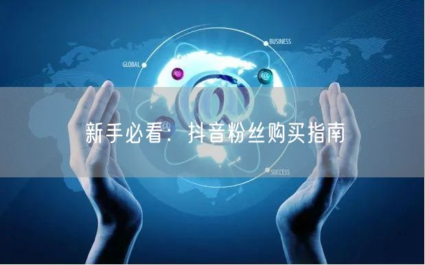 新手必看：抖音粉丝购买指南