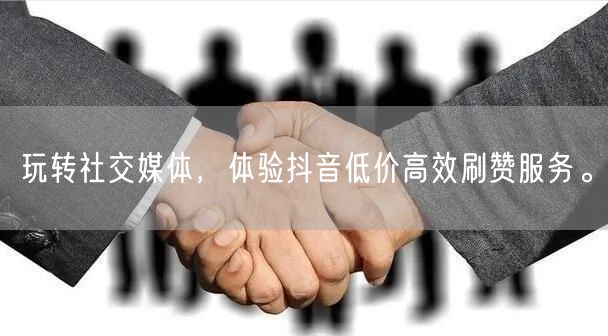 玩转社交媒体，体验抖音低价高效刷赞服务。