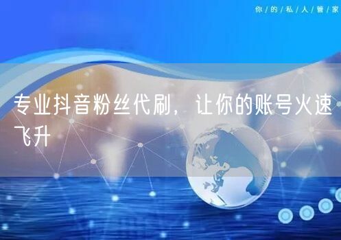 专业抖音粉丝代刷，让你的账号火速飞升