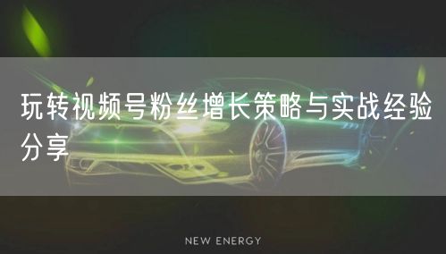 玩转视频号粉丝增长策略与实战经验分享