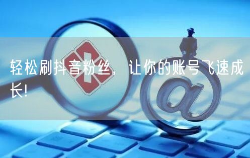 轻松刷抖音粉丝，让你的账号飞速成长!