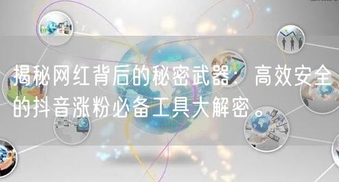 揭秘网红背后的秘密武器：高效安全的抖音涨粉必备工具大解密。