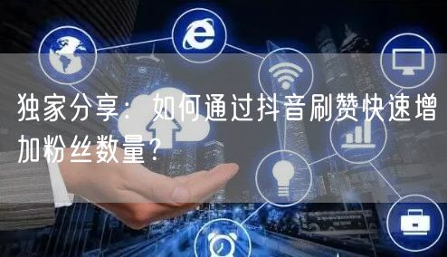 独家分享：如何通过抖音刷赞快速增加粉丝数量？