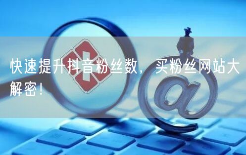 快速提升抖音粉丝数，买粉丝网站大解密！