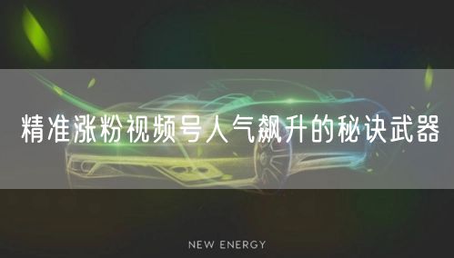 精准涨粉视频号人气飙升的秘诀武器
