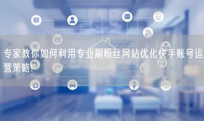 专家教你如何利用专业刷粉丝网站优化快手账号运营策略!