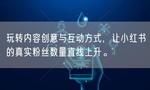 玩转内容创意与互动方式，让小红书的真实粉丝数量直线上升。