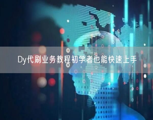 Dy代刷业务教程初学者也能快速上手