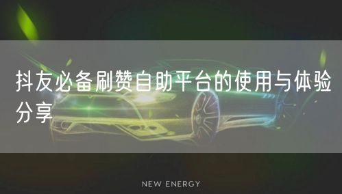 抖友必备刷赞自助平台的使用与体验分享