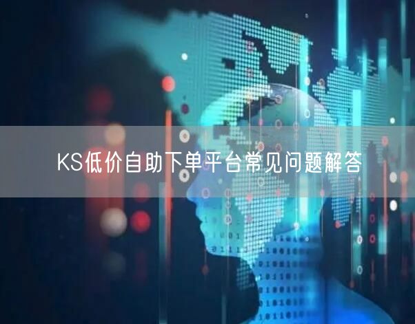 KS低价自助下单平台常见问题解答