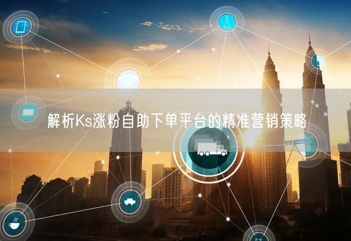 解析Ks涨粉自助下单平台的精准营销策略