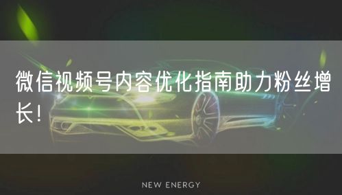 微信视频号内容优化指南助力粉丝增长！