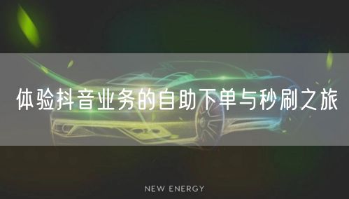 体验抖音业务的自助下单与秒刷之旅