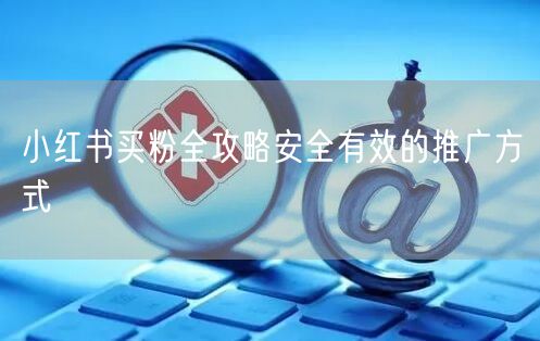 小红书买粉全攻略安全有效的推广方式