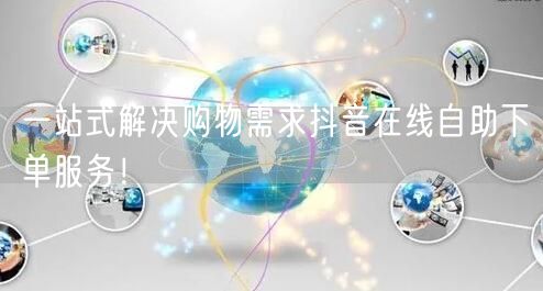 一站式解决购物需求抖音在线自助下单服务！