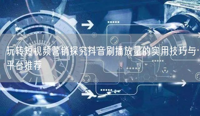 玩转短视频营销探究抖音刷播放量的实用技巧与平台推荐