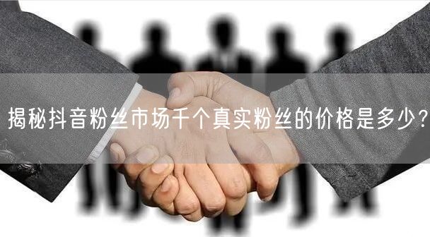 揭秘抖音粉丝市场千个真实粉丝的价格是多少？