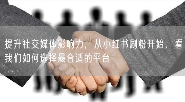 提升社交媒体影响力，从小红书刷粉开始，看我们如何选择最合适的平台