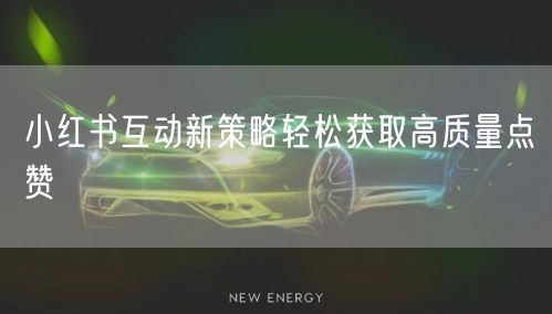 小红书互动新策略轻松获取高质量点赞